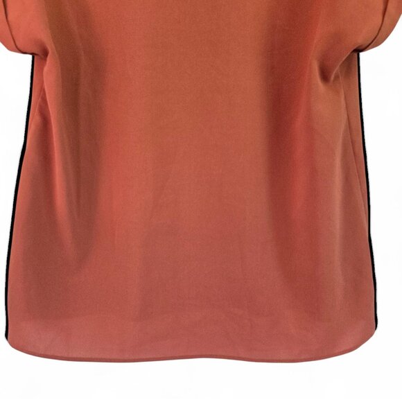 Ee:some Womens V-Neck Top Terracotta V-Neck Cuffed Cap Sleeves Small - Picture 10 of 13